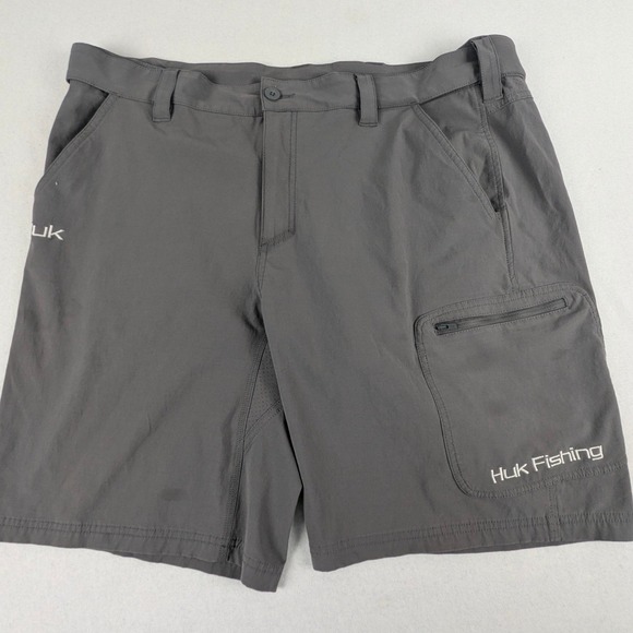 Huk Other - Huk Fishing Shorts Mens XXL Grey Performance Cargo Quick Dry H2000011 P000733